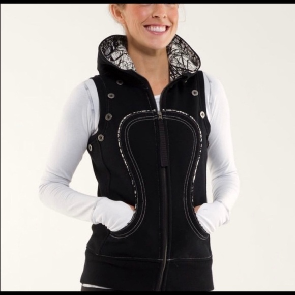 Sz2*Rare*Lululemon Special Edition Scuba hoodie detachable sleeves deep coal EUC - Picture 3 of 16